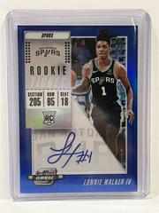 Lonnie Walker IV [White Jersey Autograph] #118 Basketball Cards 2018 Panini Contenders Optic Prices