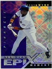 Tony Gwynn [Moment Purple] #E9 Baseball Cards 1998 Pinnacle Epix Prices