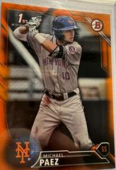 Michael Paez [Orange] #BD-115 Baseball Cards 2016 Bowman Draft Prices