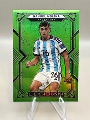Nahuel Molina [Neon Green Flood] #150 Soccer Cards 2022 Panini Obsidian Prices