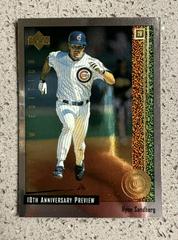 Ryne Sandberg #28 Baseball Cards 1998 Upper Deck 10th Anniversary Preview Prices