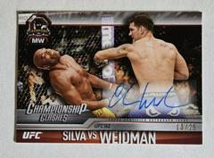 Anderson Silva, Chris Weidman #CCA-SW Ufc Cards 2015 Topps UFC Champions Championship Clashes Autographs Prices