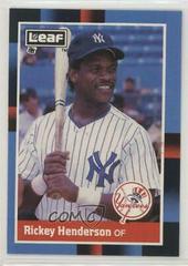 Rickey Henderson #145 Baseball Cards 1988 Leaf Prices