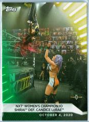 NXT Women's Champion Io Shirai def. Candice LeRae [Green] #78 Wrestling Cards 2021 Topps WWE Women's Division Prices
