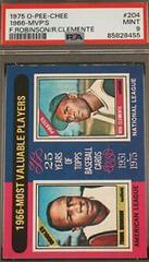 1966 MVP's [F. Robinson, R. Clemente] #204 Baseball Cards 1975 O Pee Chee Prices