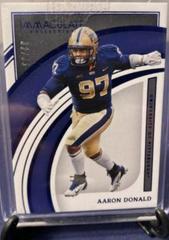 Aaron Donald [Blue] #28 Football Cards 2022 Panini Immaculate Collegiate Prices