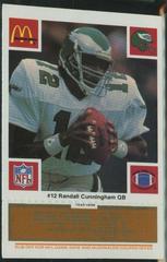 Randall Cunningham [Orange] Football Cards 1986 McDonald's Eagles Prices