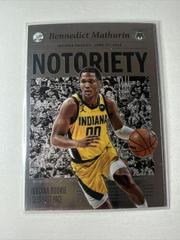 Bennedict Mathurin #8 Basketball Cards 2022 Panini Mosaic Notoriety Prices