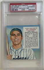 Gil Hodges [Hand Cut Without Tab] Baseball Cards 1954 Red Man Tobacco Prices