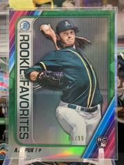 A.J. Puk [Green Refractor] Baseball Cards 2020 Bowman Chrome Rookie of the Year Favorites Prices