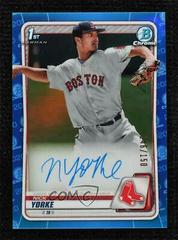 Nick Yorke [Blue Refractor] #CDA-NY Baseball Cards 2020 Bowman Draft Picks Chrome Autographs Prices