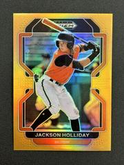Jackson Holliday [Neon Orange] Baseball Cards 2022 Panini Prizm Draft Picks Prices