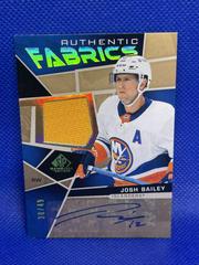 Josh Bailey [Autograph] #AF-JB Hockey Cards 2021 SP Game Used Authentic Fabrics Prices