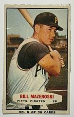 Bill Mazeroski [Hand Cut] #6 Baseball Cards 1963 Bazooka Prices