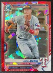 Josh Jung [Red Refractor] #BCP-38 Baseball Cards 2021 Bowman Sapphire Prices
