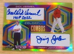 Dick Vermeil, Jimmy Johnson #CC-21 Football Cards 2023 Leaf Vivid Autographs Colorful Combos Prices