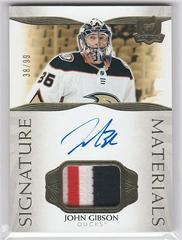 John Gibson Hockey Cards 2021 Upper Deck The Cup Signature Materials Auto Patch Prices