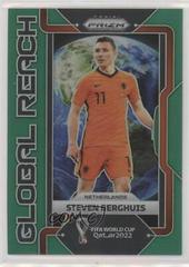 Steven Berghuis [Green] Soccer Cards 2022 Panini Prizm World Cup Global Reach Prices