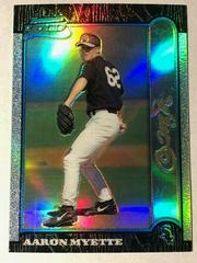 Aaron Myette [Refractor] #315 Baseball Cards 1999 Bowman Chrome Gold Prices