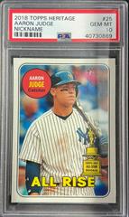 Aaron Judge [Nickname] #25 Baseball Cards 2018 Topps Heritage Prices