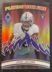 Josh Jacobs [Purple] #PWF-4 Football Cards 2023 Panini Phoenix Playing with Fire Prices