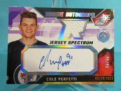 Cole Perfetti [Spectrum] #CP Hockey Cards 2021 SPx Rookie Auto Jersey Prices