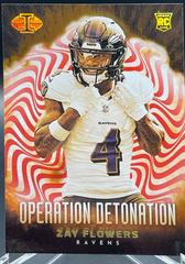 Zay Flowers [Red] #25 Football Cards 2023 Panini Illusions Operation Detonation Prices