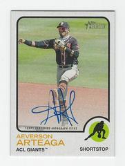Aeverson Arteaga Baseball Cards 2022 Topps Heritage Minor League Real One Autographs Prices