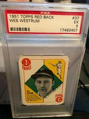 Wes Westrum Baseball Cards 1951 Topps Red Back Prices