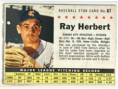 Ray Herbert [Hand Cut] Baseball Cards 1961 Post Cereal Prices