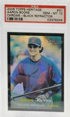 Aaron Boone [Black Refractor] #31 Baseball Cards 2006 Topps Heritage Chrome Prices