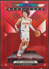 Cade Cunningham [Red Flood] #5 Basketball Cards 2021 Panini Obsidian Magnitude Prices