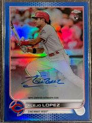 Alejo Lopez [Blue] Baseball Cards 2022 Topps Chrome Rookie Autographs Prices