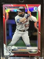 Akil Baddoo [Red Refractor] #34 Baseball Cards 2021 Bowman Chrome Prices