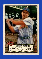 Johnny Wyrostek [Black Back] Baseball Cards 1952 Topps Prices