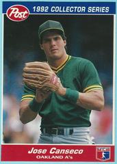 Jose Canseco Baseball Cards 1992 Post Cereal Prices