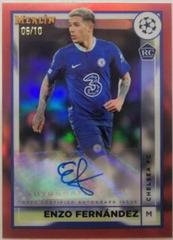 Enzo Fernandez [Red] #AC-EZ Soccer Cards 2022 Topps Merlin Chrome UEFA Club Competitions Autographs Prices