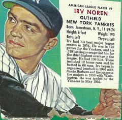 Irv Noren #9 Baseball Cards 1955 Red Man Tobacco Prices