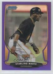 Starling Marte [Purple Refractor] #7 Baseball Cards 2013 Bowman Chrome Prices