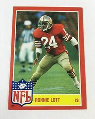 Ronnie Lott #5 Football Cards 1985 Topps NFL Star Set Prices