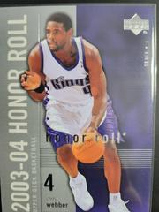 Chris Webber Basketball Cards 2003 Upper Deck Honor Roll Prices