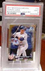Aaron Judge [Rookies Gold Refractor] #32 Baseball Cards 2017 Bowman Chrome Mini Prices
