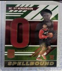 Scoot Henderson [Red Green International] #14 Basketball Cards 2023 Donruss Elite Spellbound Prices