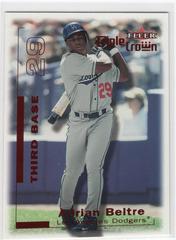 Adrian Beltre #30 Baseball Cards 2001 Fleer Triple Crown Prices