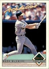 Mark McGwire Baseball Cards 1993 O Pee Chee Prices