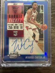 Wendell Carter Jr. [White Jersey Autograph Blue] Basketball Cards 2018 Panini Contenders Optic Prices