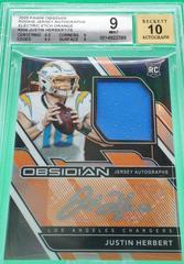 Justin Herbert [Jersey Autograph Electric Etch Orange] #204 Football Cards 2020 Panini Obsidian Prices