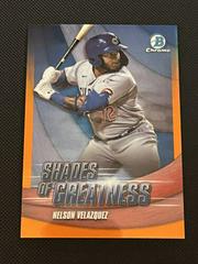 Nelson Velazquez [Orange] #SG-21 Baseball Cards 2022 Bowman Chrome Shades of Greatness Prices