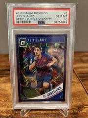 Luis Suarez [Optic Purple Velocity] Soccer Cards 2018 Panini Donruss Prices