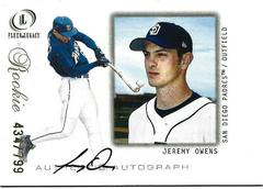 Jeremy Owens #97 Baseball Cards 2001 Fleer Legacy Prices